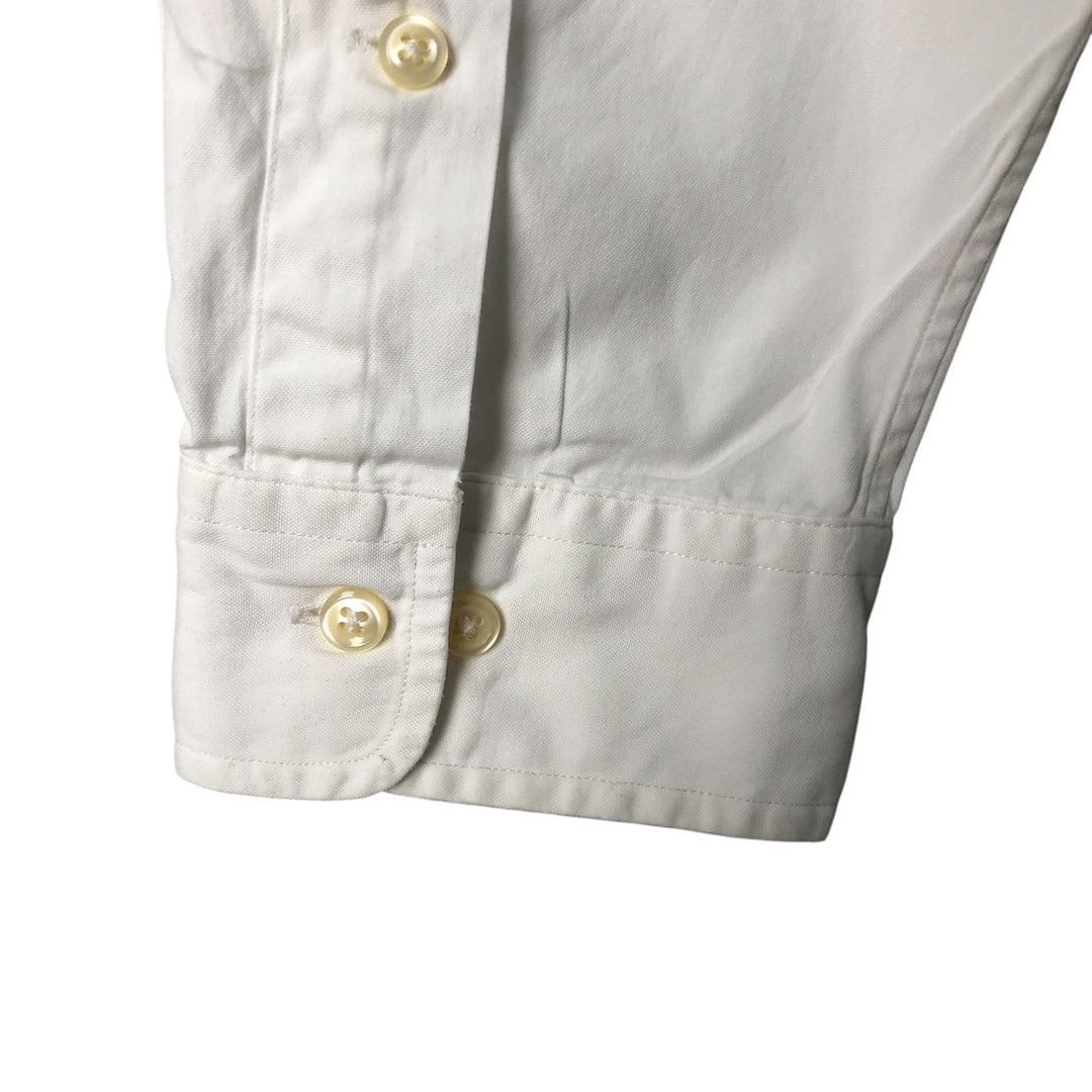 Ralph Lauren YARMOUTH long sleeve button down shirt, men's size L cotton white type Vintage Second Hand