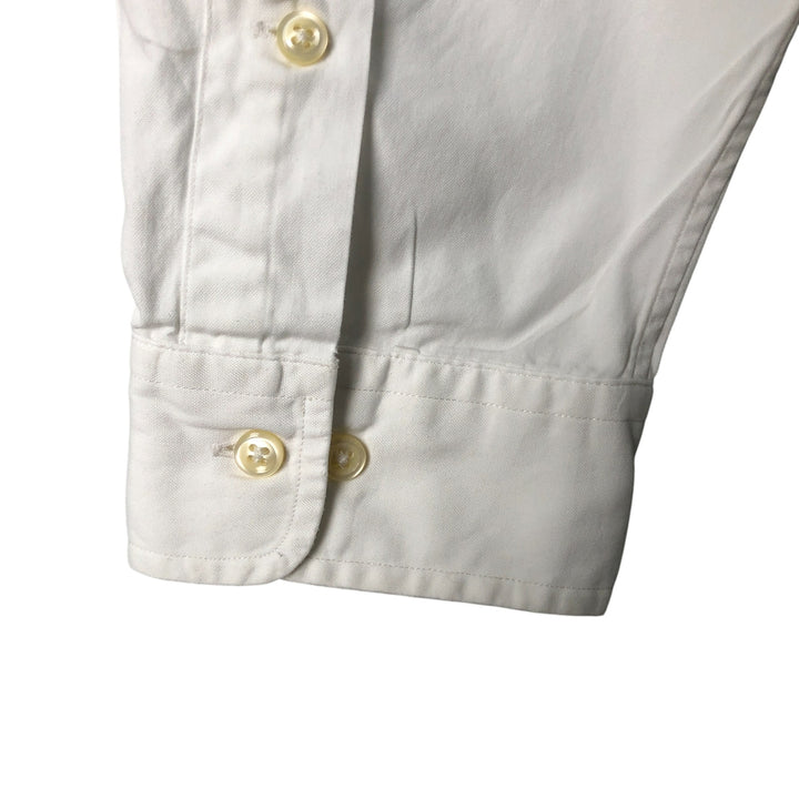 Ralph Lauren YARMOUTH long sleeve button down shirt, men's size L cotton white type Vintage Second Hand