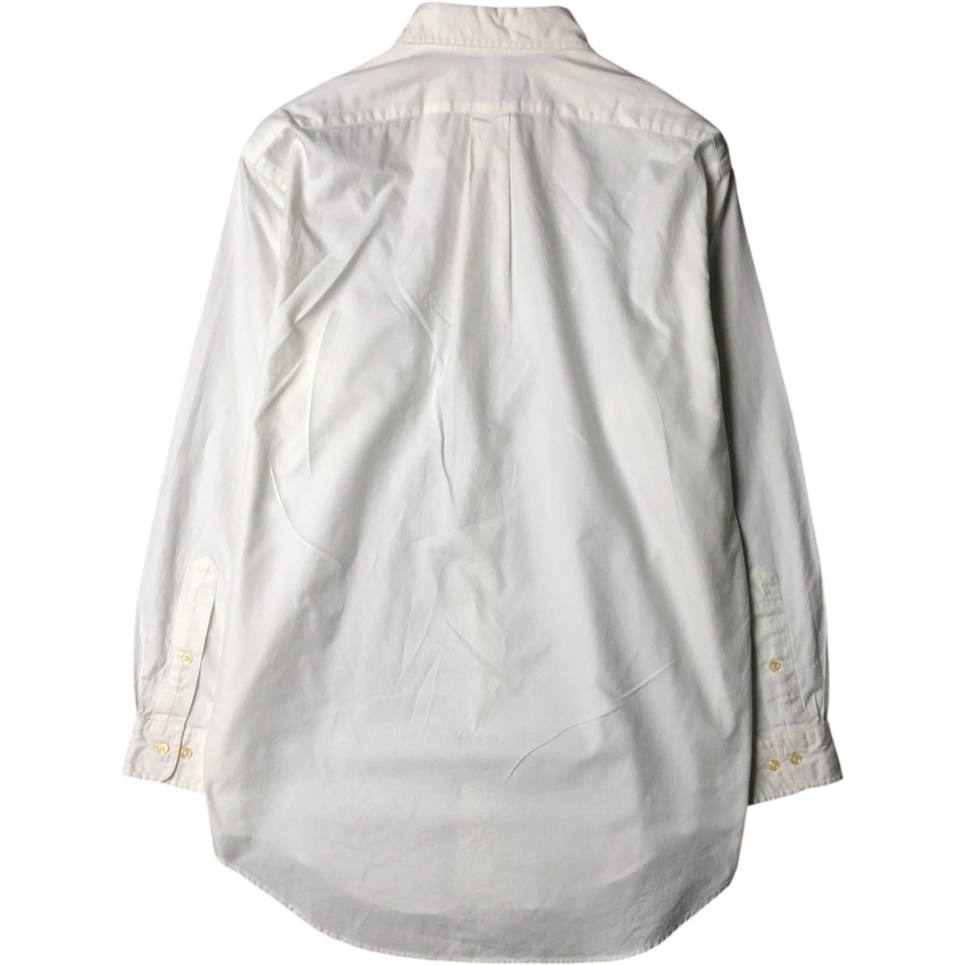 Ralph Lauren YARMOUTH long sleeve button down shirt, men's size M cotton white type Vintage Second Hand