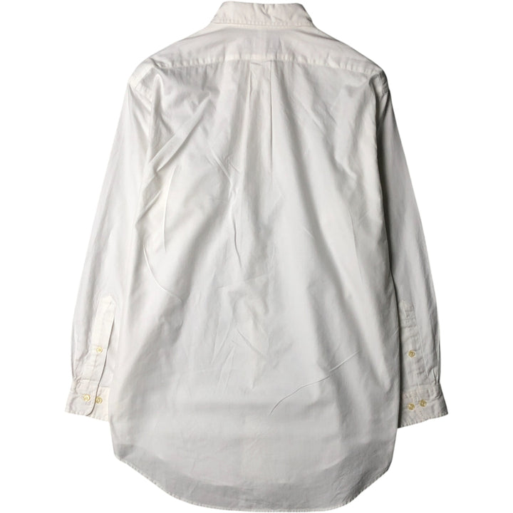 Ralph Lauren YARMOUTH long sleeve button down shirt, men's size M cotton white type Vintage Second Hand