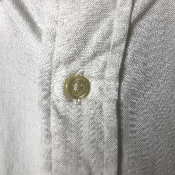 Ralph Lauren YARMOUTH long sleeve button down shirt, men's size M cotton white type Vintage Second Hand
