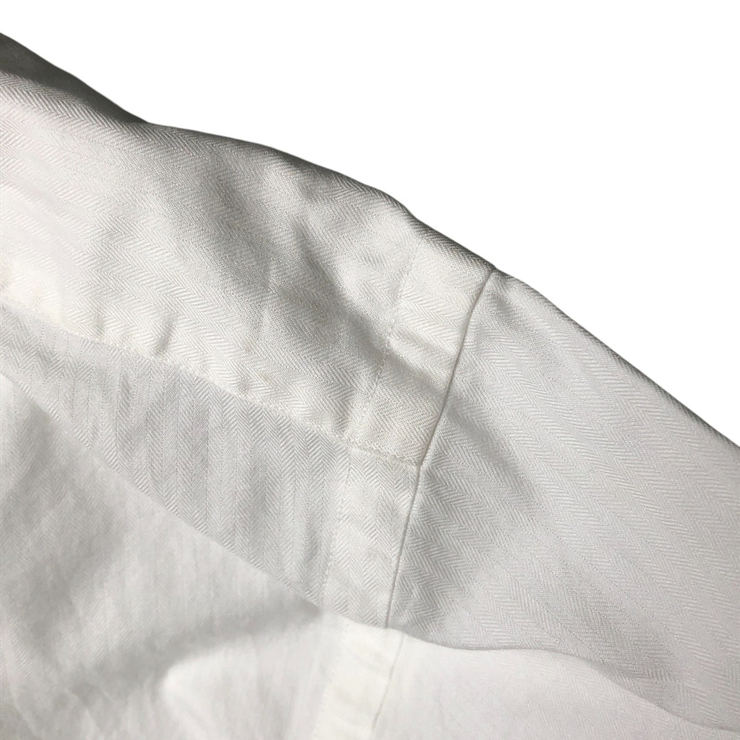 Ralph Lauren YARMOUTH long sleeve button down shirt, men's size M cotton white type Vintage Second Hand