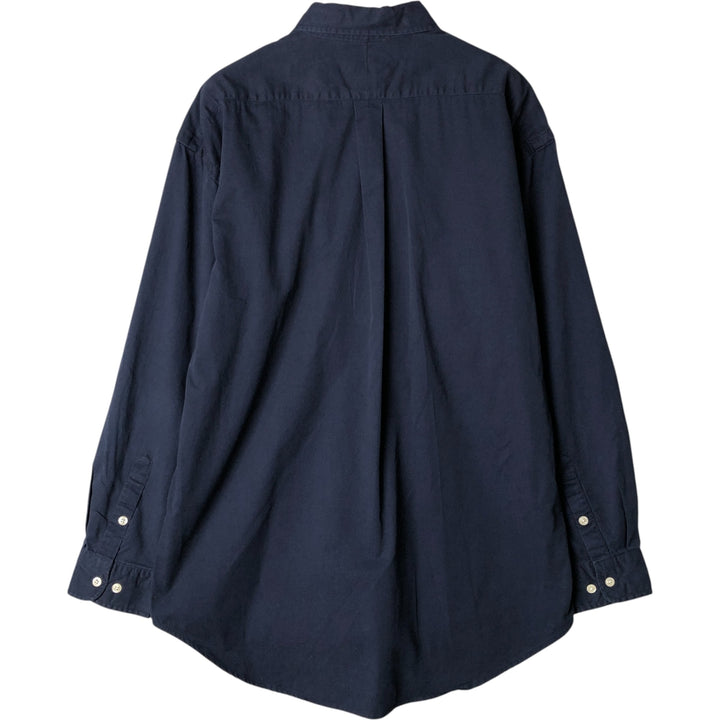 Ralph Lauren BLAKE long sleeve button down shirt, men's XL size cotton navy blue type Vintage Second Hand