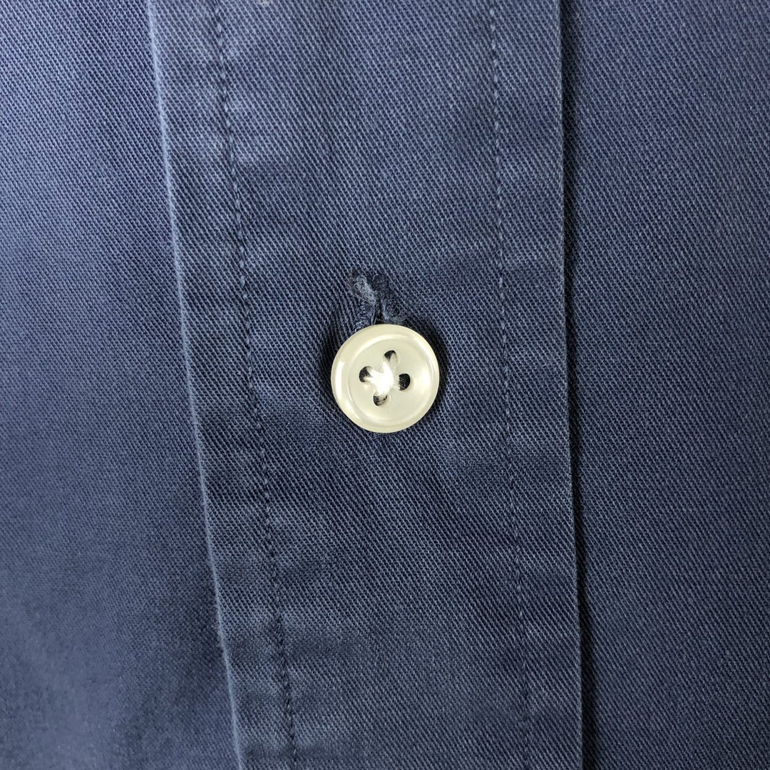 Ralph Lauren BLAKE long sleeve button down shirt, men's size L cotton Navy blue Vintage Second Hand