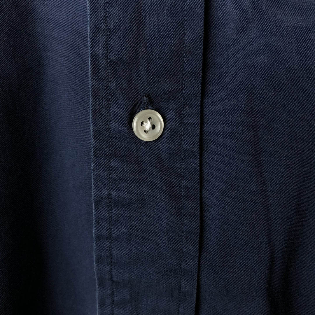 Ralph Lauren BLAKE long sleeve button down shirt, men's size L cotton Navy blue Vintage Second Hand