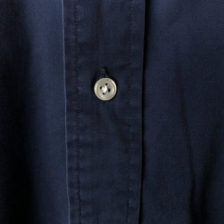 Ralph Lauren BLAKE long sleeve button down shirt, men's size L cotton Navy blue Vintage Second Hand