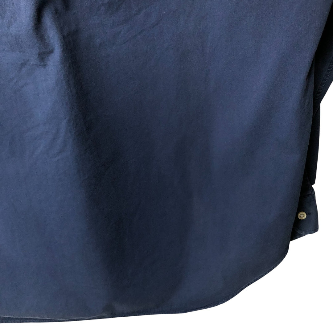 Ralph Lauren BLAKE long sleeve button down shirt, men's size L cotton Navy blue Vintage Second Hand