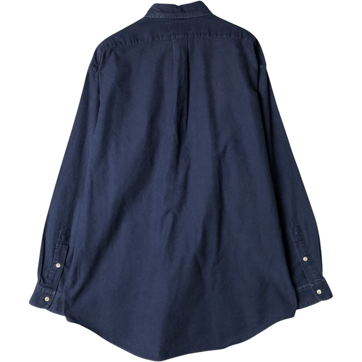 Ralph Lauren BLAKE long sleeve button down shirt, men's size L cotton Navy blue Vintage Second Hand