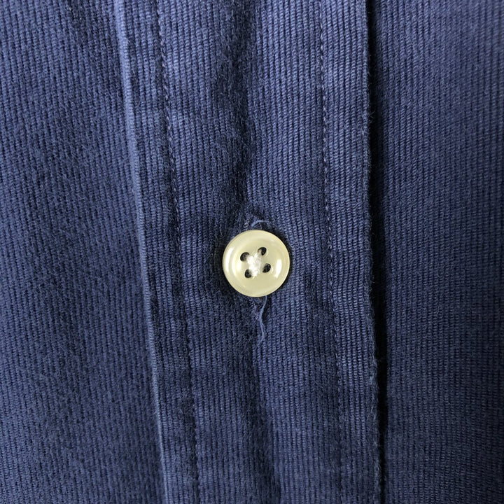 Ralph Lauren BLAKE long sleeve button down shirt, men's size L cotton Navy blue Vintage Second Hand