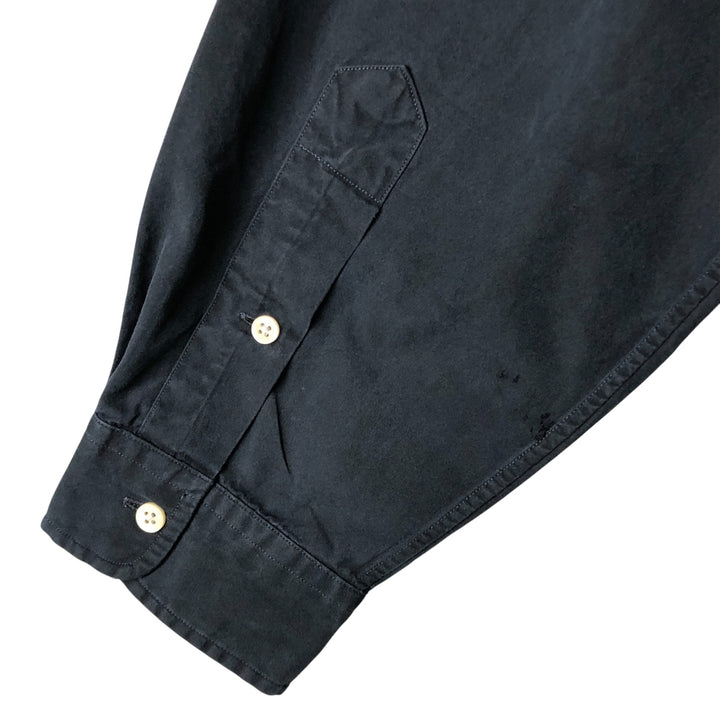 Ralph Lauren Classic Fit Long Sleeve Button Down Shirt, Men's Size L cotton black type Vintage Second Hand