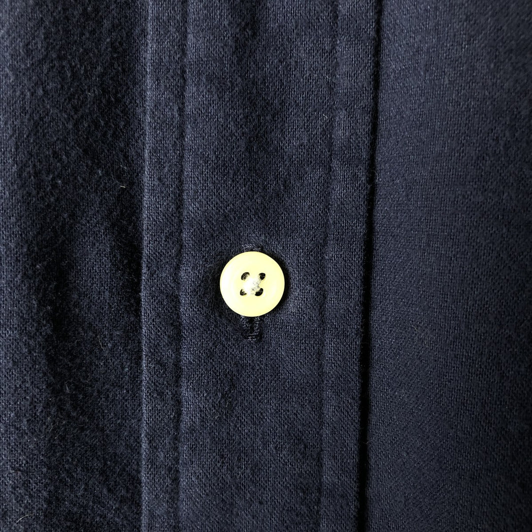 Ralph Lauren long sleeve button down shirt, men's size L cotton navy blue type Vintage Second Hand