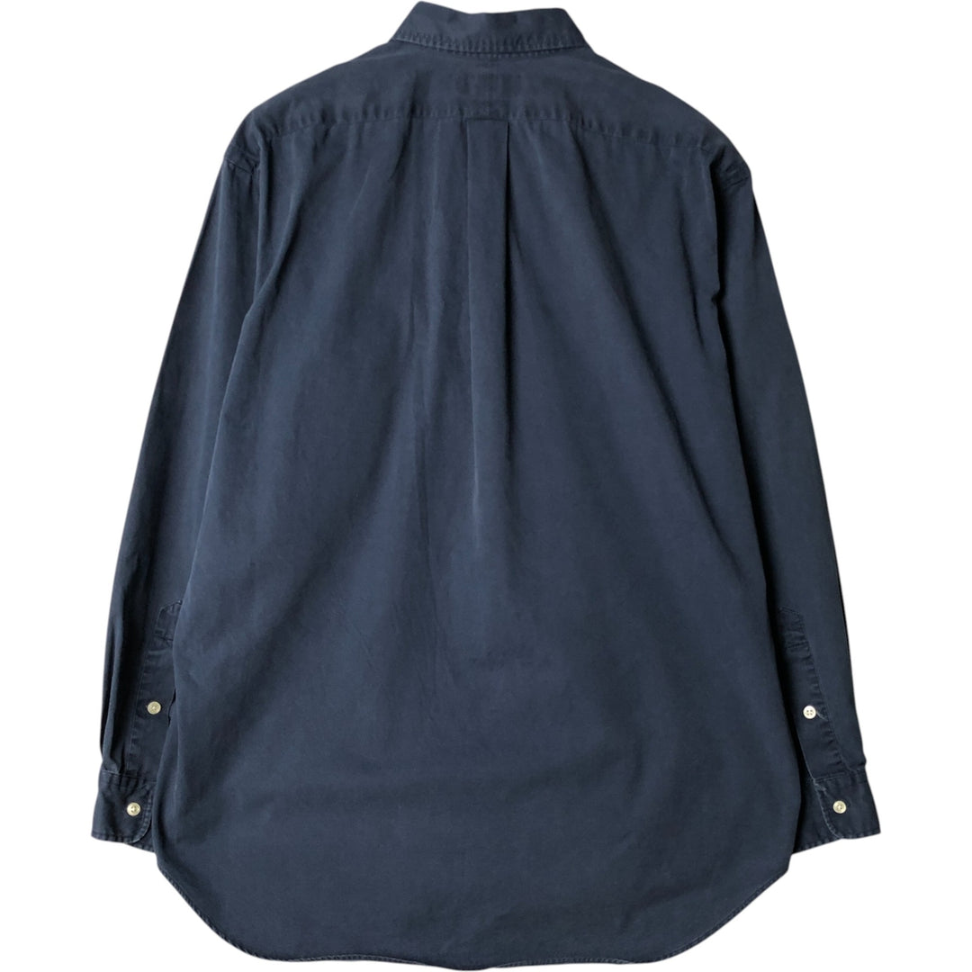 Ralph Lauren BLAKE long sleeve button down shirt, men's size L cotton navy blue type Vintage Second Hand