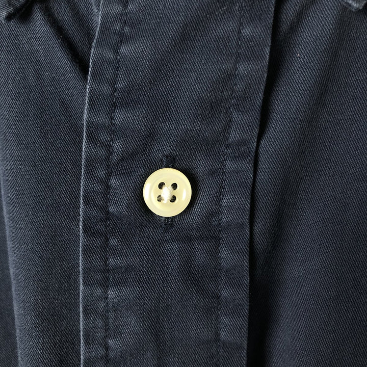 Ralph Lauren BLAKE long sleeve button down shirt, men's size L cotton navy blue type Vintage Second Hand