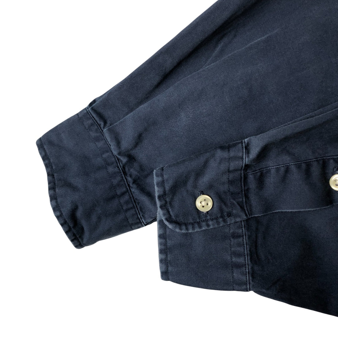 Ralph Lauren BLAKE long sleeve button down shirt, men's size L cotton navy blue type Vintage Second Hand