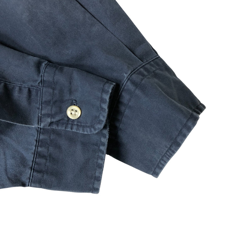 Ralph Lauren BLAKE long sleeve button down shirt, men's size L cotton navy blue type Vintage Second Hand