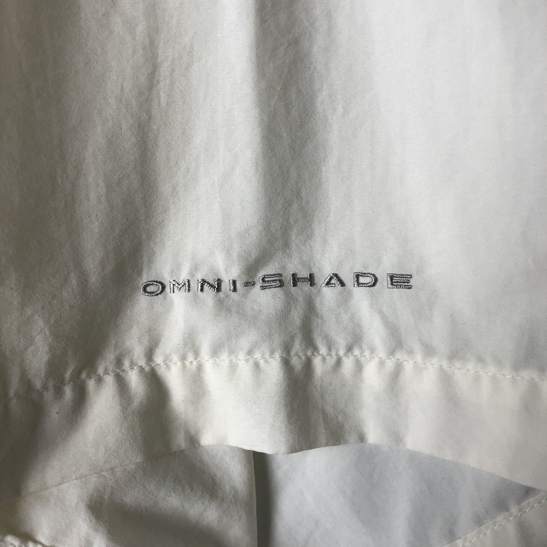 Columbia PFG OMNI-SHADE Omni-Shade Button-Down Short Sleeve Fishing Shirt Men's XL Nylon white type Vintage Second Hand