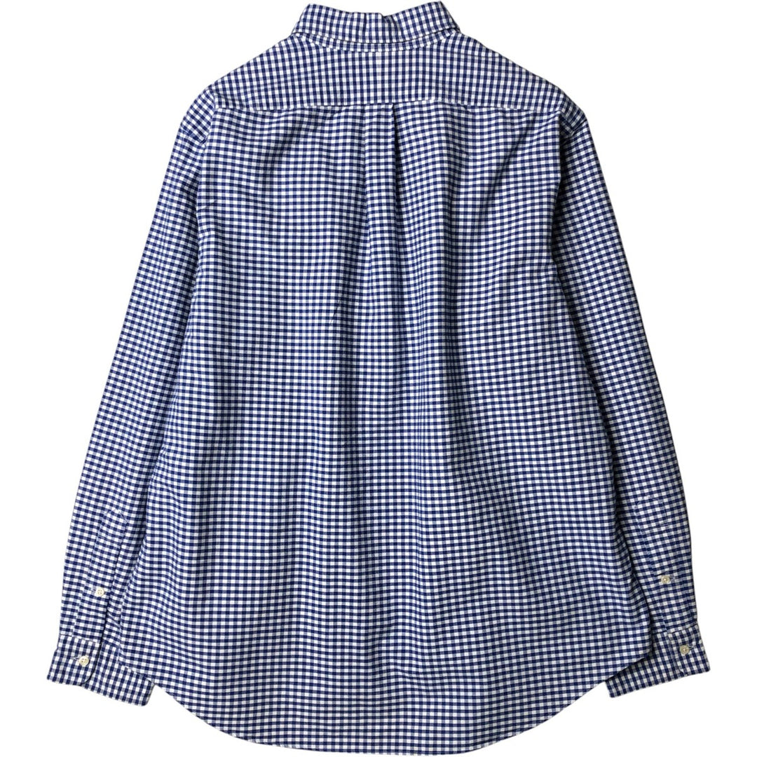 Ralph Lauren long sleeve button down check shirt, men's XL size cotton Navy blue Vintage Second Hand