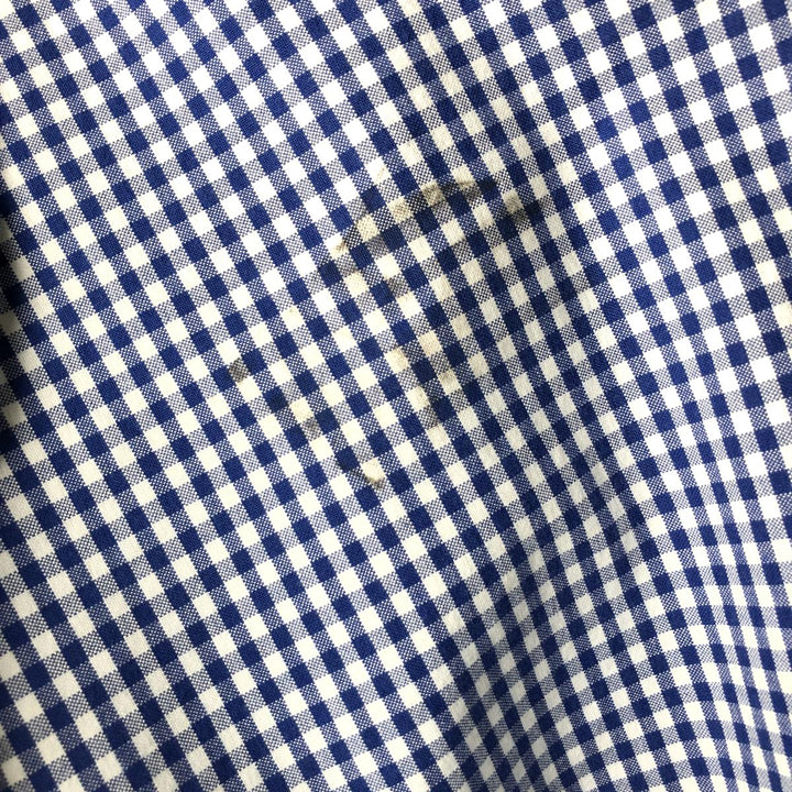 Ralph Lauren long sleeve button down check shirt, men's XL size cotton Navy blue Vintage Second Hand