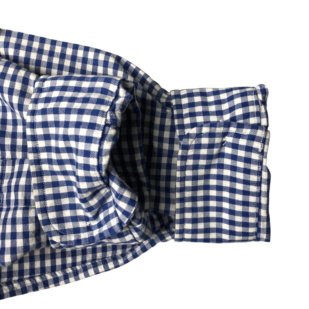 Ralph Lauren long sleeve button down check shirt, men's XL size cotton Navy blue Vintage Second Hand