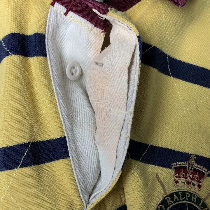 Ralph Lauren POLO by Ralph Lauren short-sleeved rugby shirt, men's size M cotton yellow type Vintage Second Hand