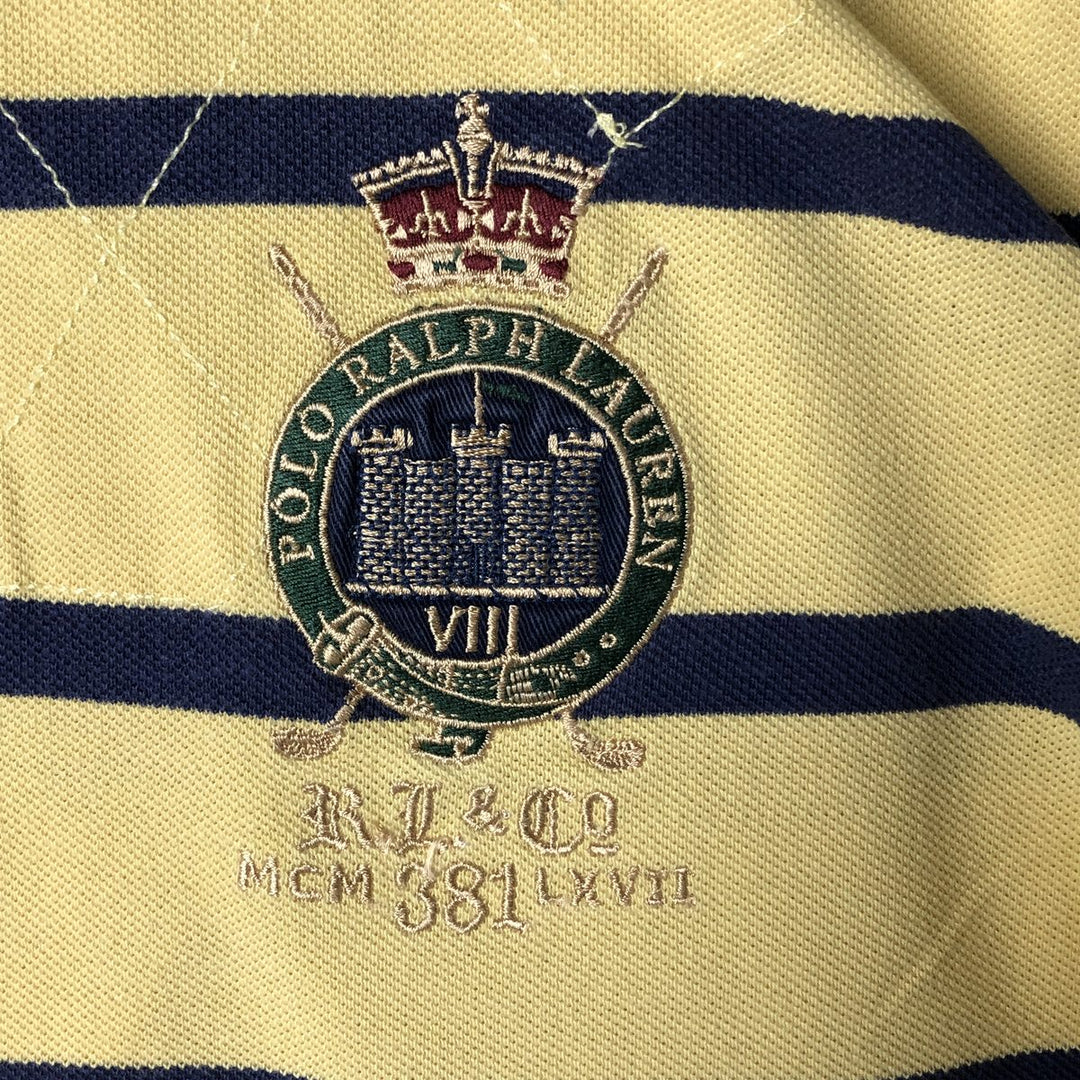 Ralph Lauren POLO by Ralph Lauren short-sleeved rugby shirt, men's size M cotton yellow type Vintage Second Hand