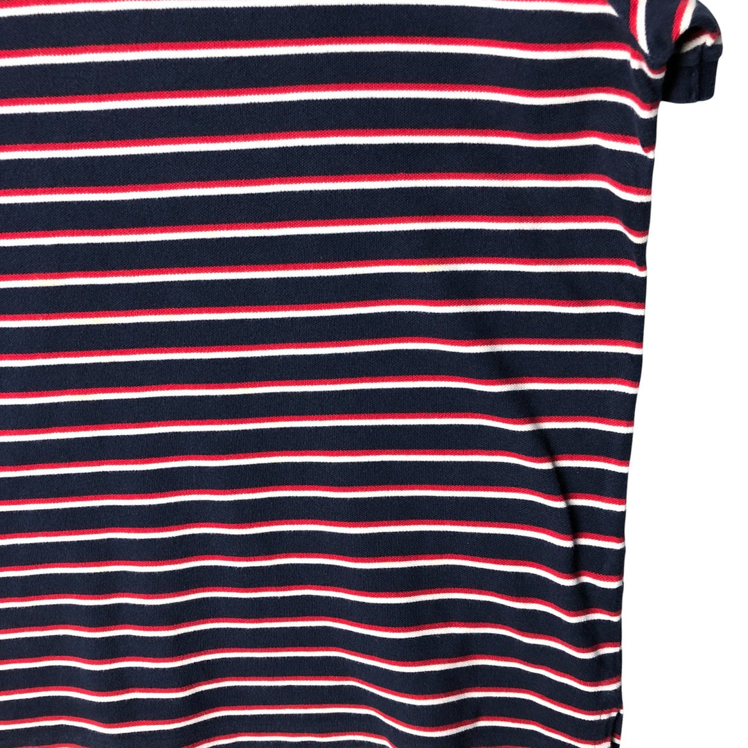 Ralph Lauren POLO by Ralph Lauren CUSTOM FIT short sleeve striped polo shirt men's XL size cotton navy blue type Vintage Second Hand