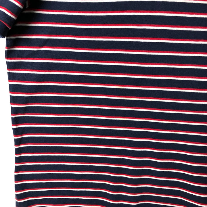 Ralph Lauren POLO by Ralph Lauren CUSTOM FIT short sleeve striped polo shirt men's XL size cotton navy blue type Vintage Second Hand