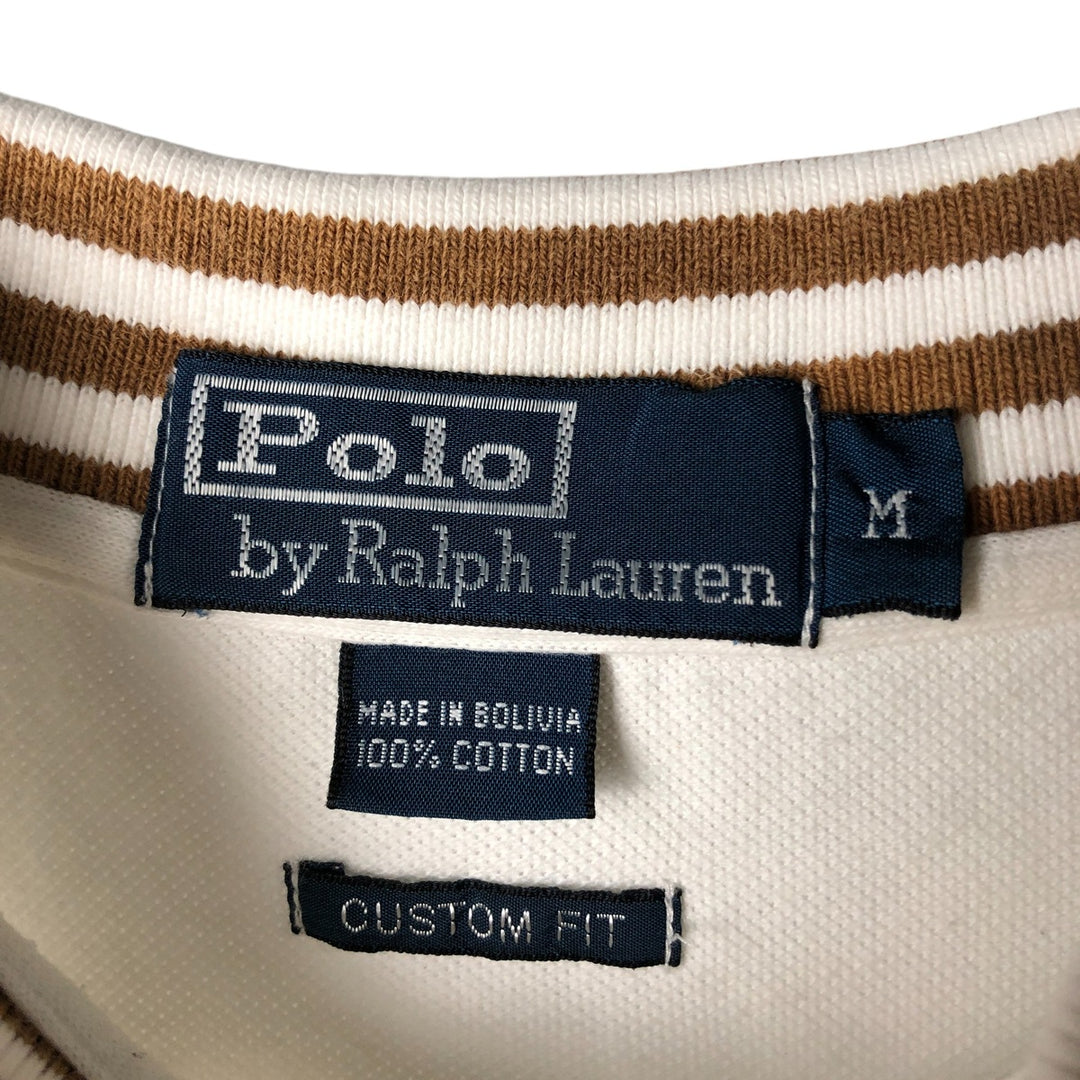 Ralph Lauren POLO by Ralph Lauren short sleeve polo shirt, men's size M cotton white type Vintage Second Hand