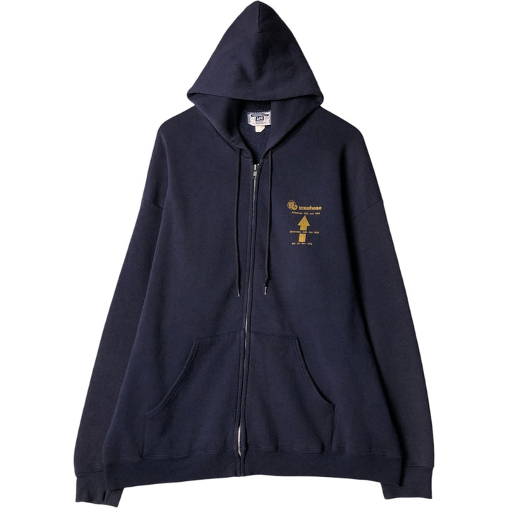 90s-00'S Lee Heavyweight Full-Zip Hoodie, Men's, XXL cotton navy blue type Vintage Second Hand