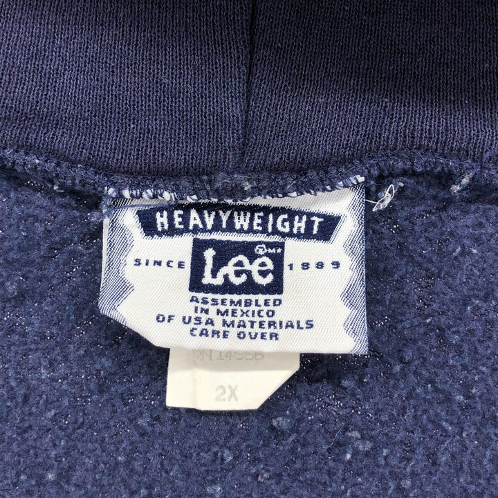 90s-00'S Lee Heavyweight Full-Zip Hoodie, Men's, XXL cotton navy blue type Vintage Second Hand