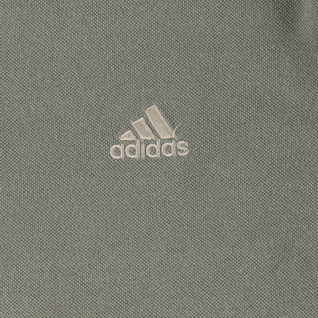 90s-00'S Adidas logo T-shirt, men's size L cotton Khaki type Vintage Second Hand