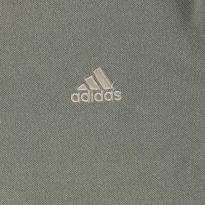 90s-00'S Adidas logo T-shirt, men's size L cotton Khaki type Vintage Second Hand