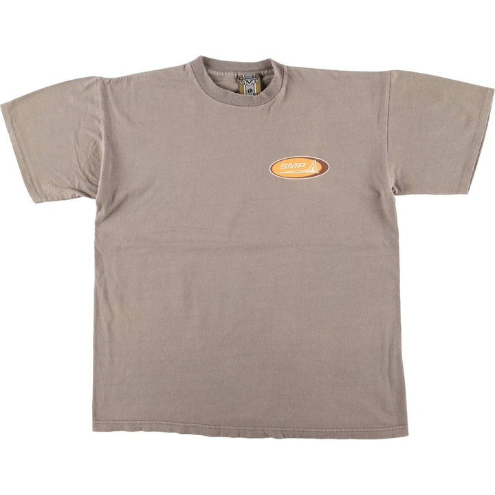 Vintage 90'S SMP Surf Skate T-shirt, Made in USA, Men's Size L cotton brown type Vintage Second Hand