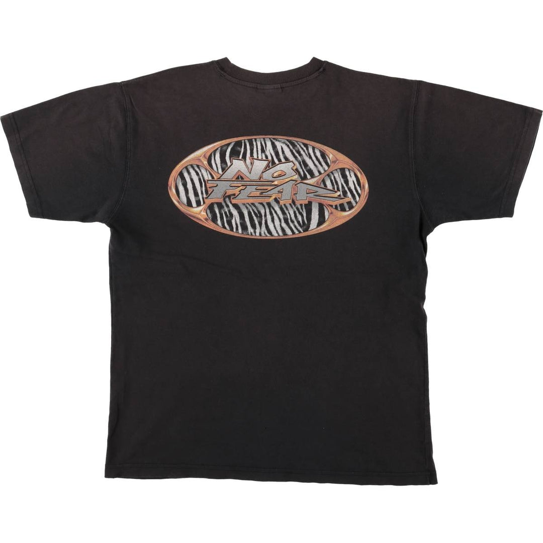 Vintage 90'S No Fear surf/skate T-shirt, men's size L cotton black type Vintage Second Hand