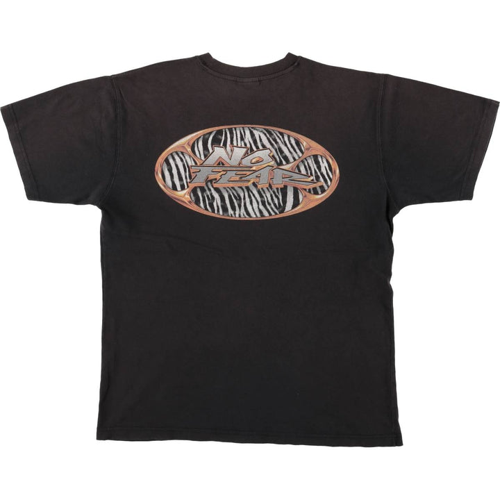 Vintage 90'S No Fear surf/skate T-shirt, men's size L cotton black type Vintage Second Hand