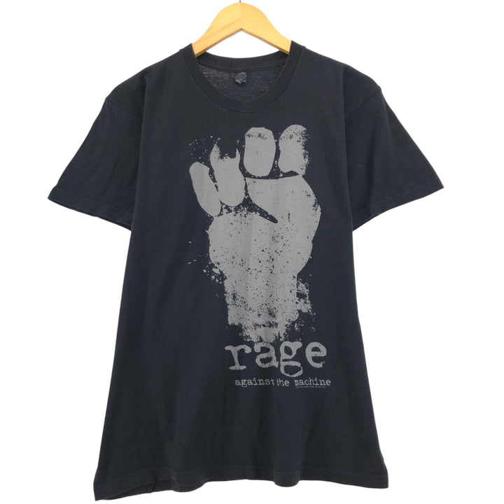 TULTEX RAGE AGAINST THE MACHINE Band T-Shirt, Men's Size L cotton black type Vintage Second Hand