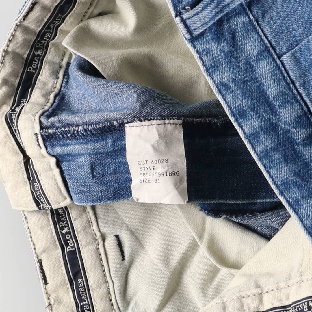 Ralph Lauren POLO RALPH LAUREN TYLER SHORT Two-pleat denim shorts, men's size W32 cotton blue type Vintage Second Hand