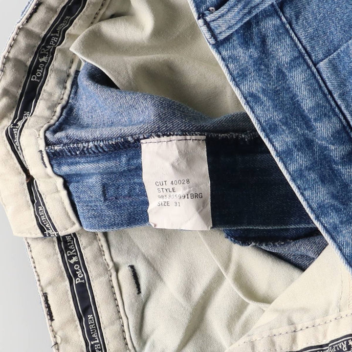 Ralph Lauren POLO RALPH LAUREN TYLER SHORT Two-pleat denim shorts, men's size W32 cotton blue type Vintage Second Hand