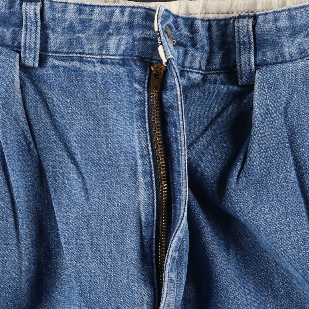 Ralph Lauren POLO RALPH LAUREN TYLER SHORT Two-pleat denim shorts, men's size W32 cotton blue type Vintage Second Hand