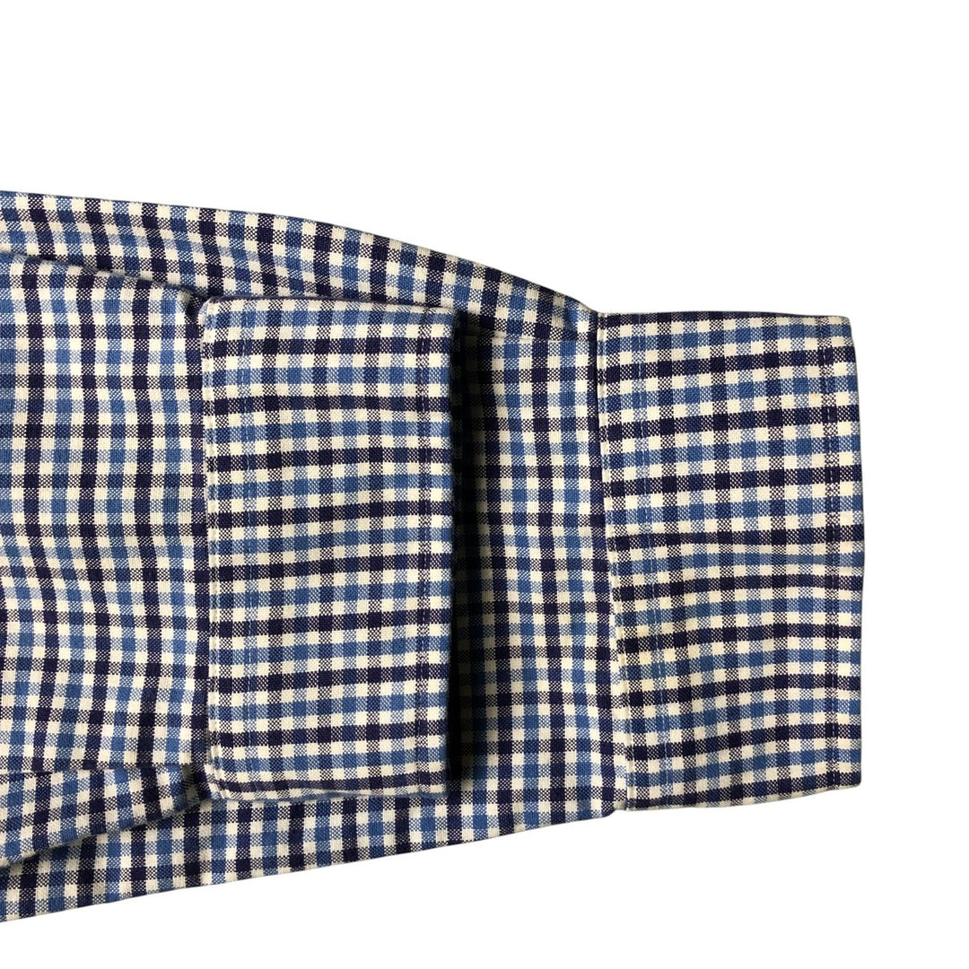 Ralph Lauren long sleeve button down check shirt, men's XL size cotton Navy blue Vintage Second Hand