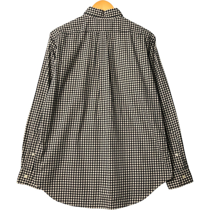 Ralph Lauren Classic Fit Long Sleeve Button Down Check Shirt Men's M cotton black type Vintage Second Hand