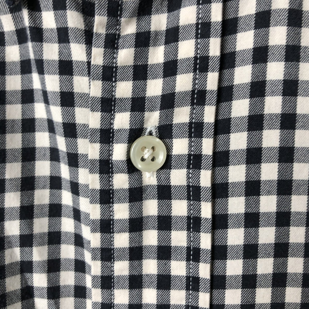 Ralph Lauren Classic Fit Long Sleeve Button Down Check Shirt Men's M cotton black type Vintage Second Hand