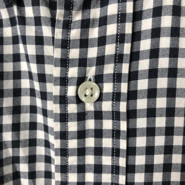 Ralph Lauren Classic Fit Long Sleeve Button Down Check Shirt Men's M cotton black type Vintage Second Hand