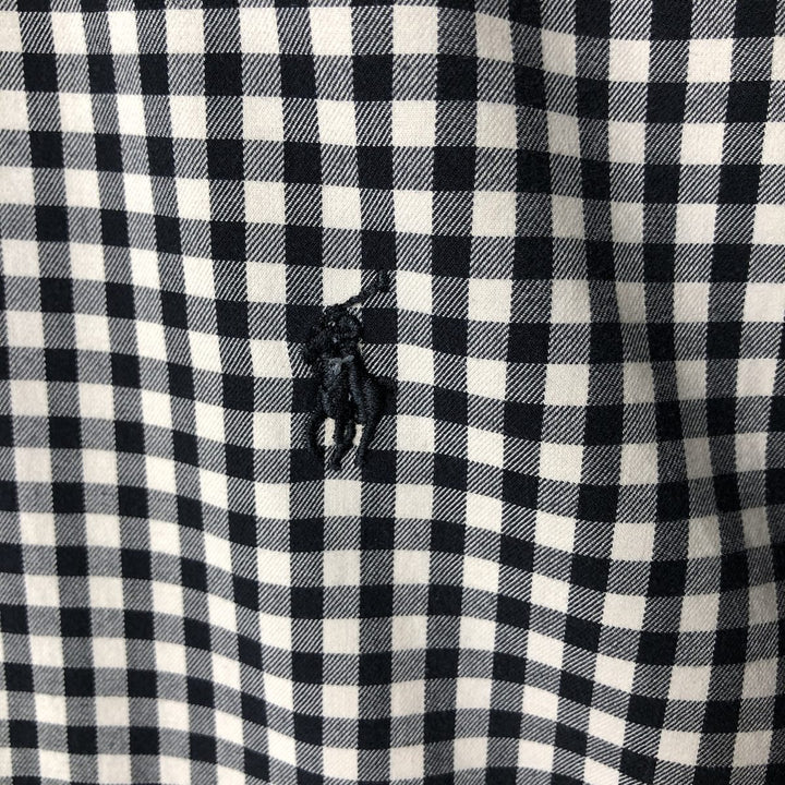 Ralph Lauren Classic Fit Long Sleeve Button Down Check Shirt Men's M cotton black type Vintage Second Hand