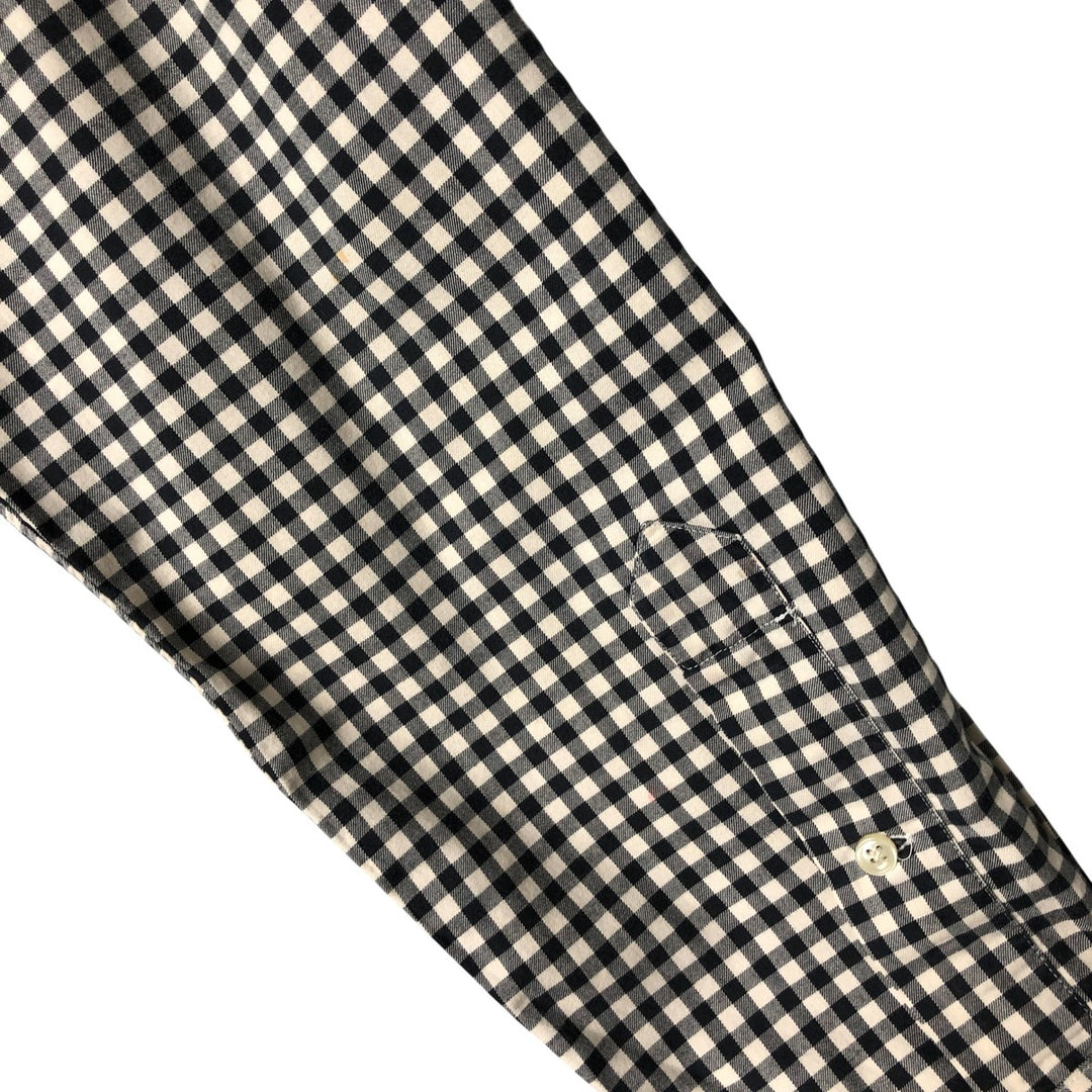 Ralph Lauren Classic Fit Long Sleeve Button Down Check Shirt Men's M cotton black type Vintage Second Hand
