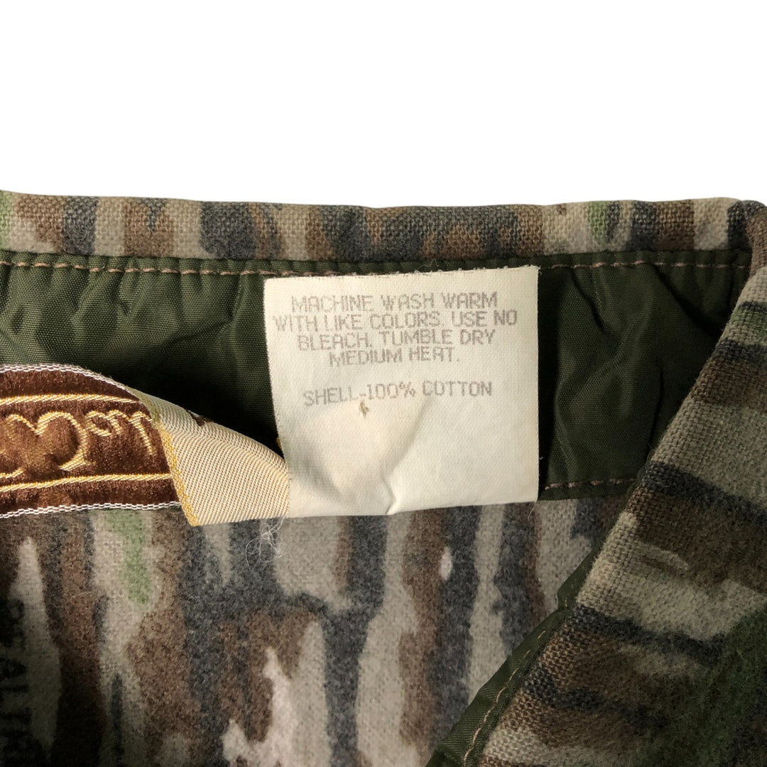 Walls Realtree Camo Camouflage Pattern Long Sleeve Flannel Shirt, Made in USA, Men's Size L cotton Green type dark green Vintage Second Hand