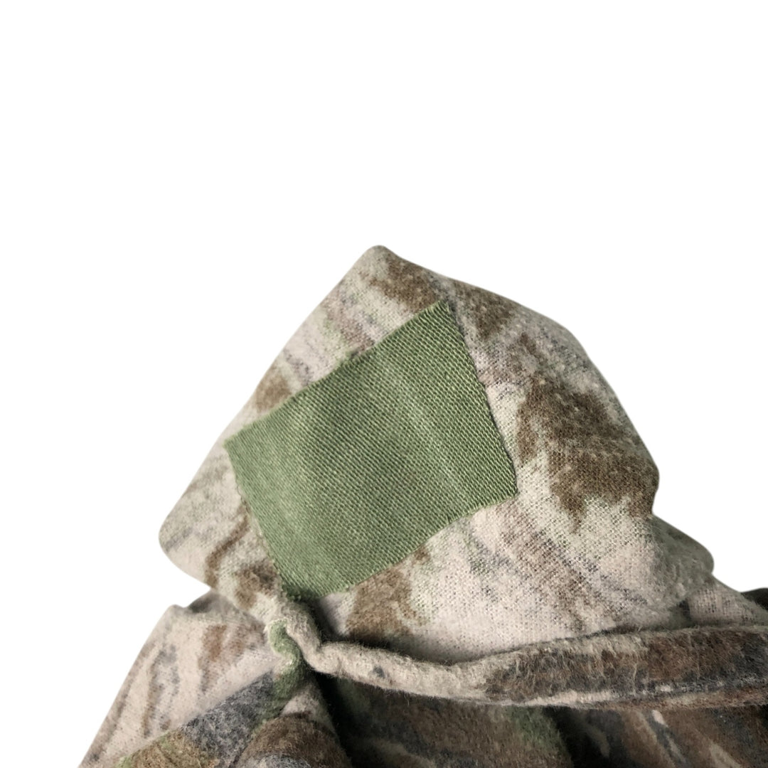 Walls Realtree Camo Camouflage Pattern Long Sleeve Flannel Shirt, Made in USA, Men's Size L cotton Green type dark green Vintage Second Hand