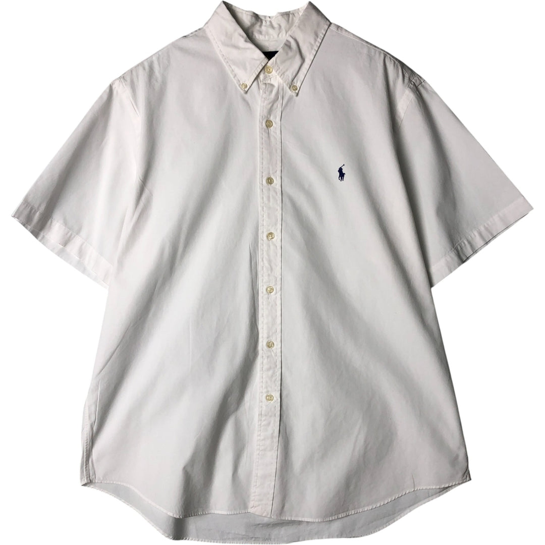 Ralph Lauren short sleeve button down shirt, men's XL size cotton white type Vintage Second Hand