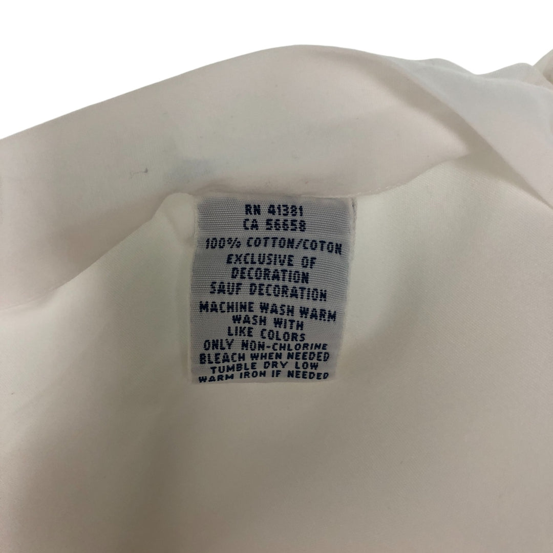 Ralph Lauren short sleeve button down shirt, men's XL size cotton white type Vintage Second Hand