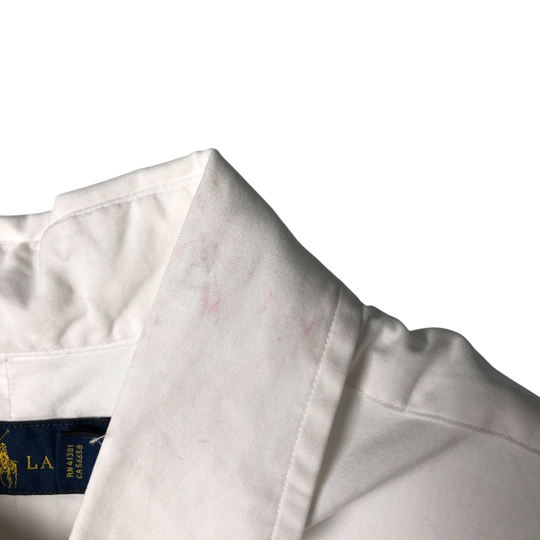 Ralph Lauren short sleeve button down shirt, men's XL size cotton white type Vintage Second Hand